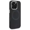 Mercedes-Benz MEHMP16L23SUTTK iPhone 16 Pro 6,3 colio juodas kietas silikoninis dėklas su toniniu logotipu ir MagSafe