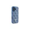 Guess GUHCP16SP4TDSCPB iPhone 16 6.1 Mėlynas Kietas Dėklas Oda Metalo Logotipas Strass Crossbody