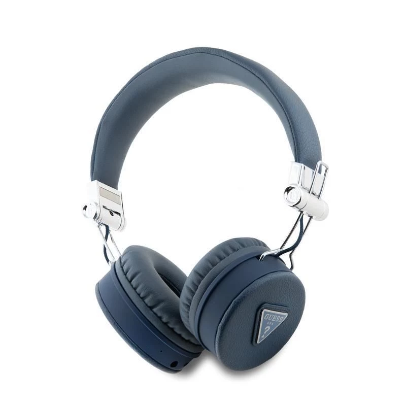 Guess Grained Classic Round Shape Wireless Bluetooth Over-Ear Headphones su ENC (Mėlyna)