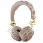 Guess Peony Script Round Shape belaidės ausinės su ENC, rudos