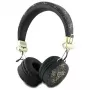 Guess 4G Triangle Round Shape Wireless Over-Ear Headphones with ENC, Bluetooth 5.3, 40mm Driver, 32h Battery, USB-C, Black