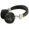 Guess 4G Triangle Round Shape Wireless Over-Ear Headphones with ENC, Bluetooth 5.3, 40mm Driver, 32h Battery, USB-C, Black