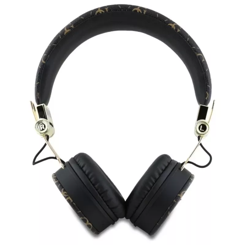 Guess 4G Triangle Round Shape Wireless Over-Ear Headphones with ENC, Bluetooth 5.3, 40mm Driver, 32h Battery, USB-C, Black