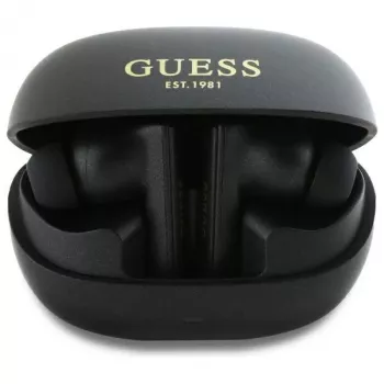 Guess Capsule Printed Logo - Bluetooth TWS ANC & ENC ausinės su įkrovimo dėklu (Juodos)