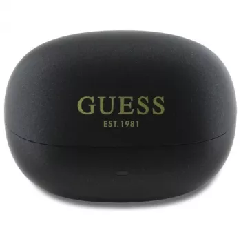 Guess Capsule Printed Logo - Bluetooth TWS ANC & ENC ausinės su įkrovimo dėklu (Juodos)
