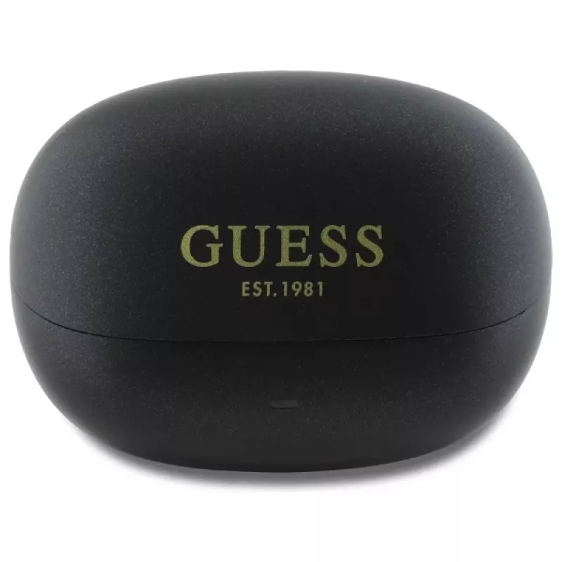 Guess Capsule Printed Logo - Bluetooth TWS ANC & ENC ausinės su įkrovimo dėklu (Juodos)