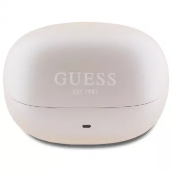 Guess Capsule Printed Logo - Bluetooth TWS ANC & ENC Ausinės + Įkrovimo Dėklas (Rožinė)