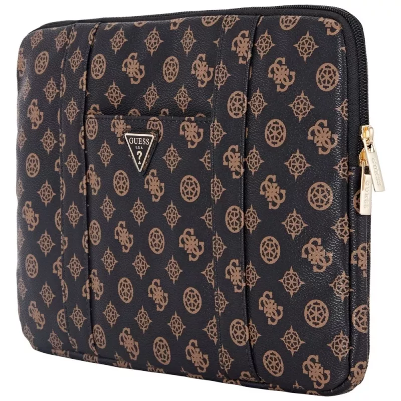 Guess Sleeve 14 Peony PocketTriangle Laptop Sleeve Black