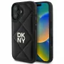 DKNY DKHCP16SPQDSLK Quilted Stack Logo Dangtelis Apple iPhone 16 6,1 inch - Juoda