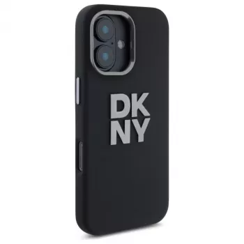 DKNY DKHCP16SSMCBSK iPhone 16 6.1 Hardcase Liquid Silicone Metal Logo Black