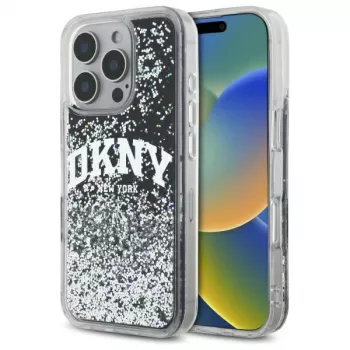 DKNY DKHCP16XLBNAEK iPhone 16 Pro Max 6,9 colio Hardcase Liquid Glitter Arch Logo Juoda