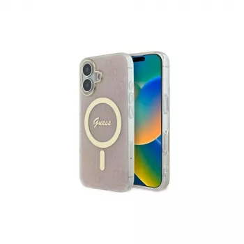 Guess GUHMP16MH4STP iPhone 16 Plus 6,7 inch Pink Hardcase IML 4G MagSafe