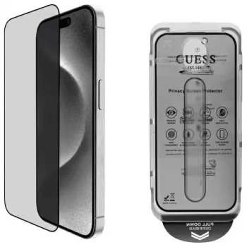 Guess GUTGP16SBOKGCIP iPhone 16 6,1 colio privatumo ekrano apsauga 2.5D Outline – Grūdintas stiklas