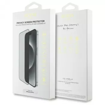 Guess GUTGP16LBOKGCIP iPhone 16 Pro 6,3 colio ekrano apsauga Privacy 2.5D Outline – Grūdintas stiklas