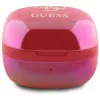 Guess 4G Printed Logo True Wireless Earbuds su įkrovimo dėklu - Fuchsia Iridescent