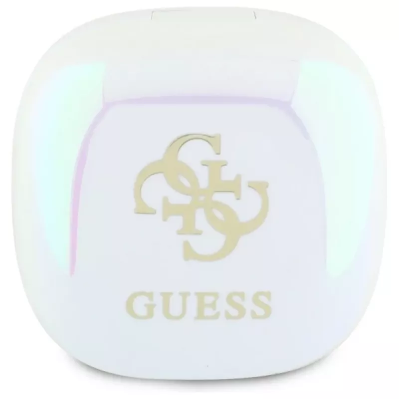 Guess 4G Printed Logo True Wireless Stereo Bluetooth Earbuds with Charging Case (White)
