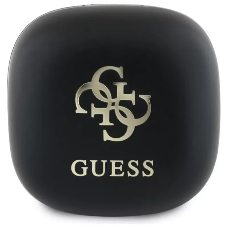 Guess GUTWSJ144ESK TWS Bluetooth ausinės su įkrovimo dėklu, juodos, su 4G atspaudu