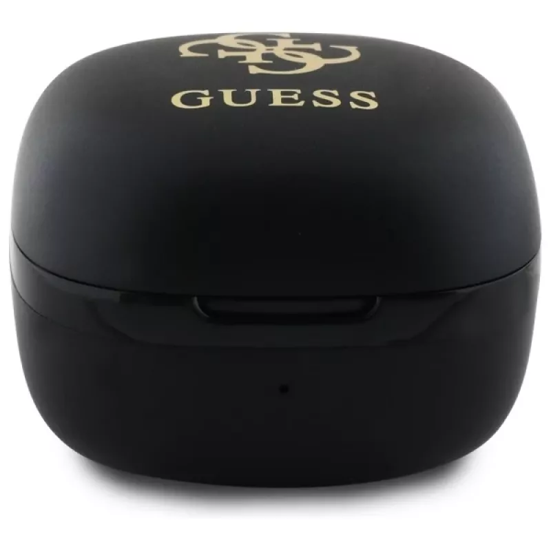 Guess GUTWSJ144ESK TWS Bluetooth ausinės su įkrovimo dėklu, juodos, su 4G atspaudu