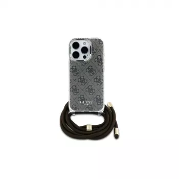 Guess GUHCP16XHC4SEW Hard Case for Apple iPhone 16 Pro Max 6,9 inch Brown Crossbody Cord 4G Print