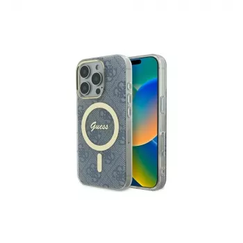 Guess GUHMP16LH4STB Kietas dėklas, skirtas Apple iPhone 16 Pro 6,3 colio, mėlynas, IML 4G MagSafe