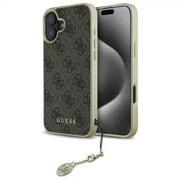 Guess GUHCP16MGF4GBR iPhone 16 Plus 6,7 inch Brown Hardcase 4G Charms Collection