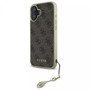 Guess GUHCP16MGF4GBR iPhone 16 Plus 6,7 inch Brown Hardcase 4G Charms Collection