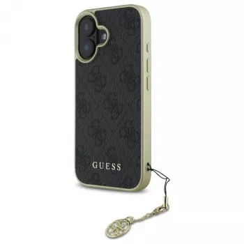 Guess GUHCP16MGF4GGR Hardcase for iPhone 16 Plus 6.7 Black 4G Charms Collection