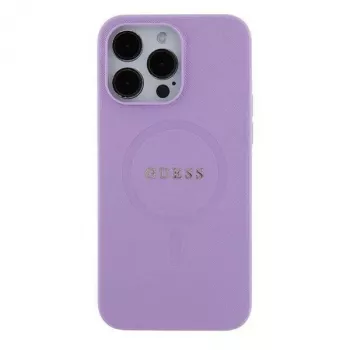 Guess GUHMP16XPSAHMCU iPhone 16 Pro Max 6,9 inch Purple Saffiano Hardcase su MagSafe