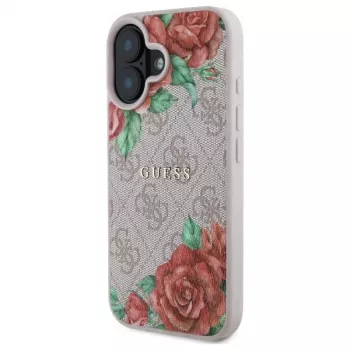 Guess GUHMP16SP4ROPEMCP Hardcase for Apple iPhone 16 6,1 inch Pink Floral Print MagSafe