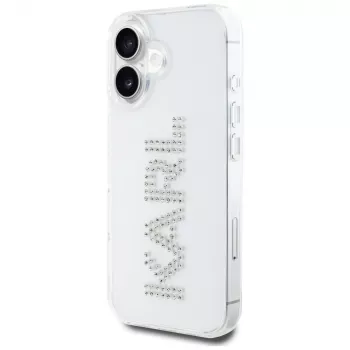 KARL LAGERFELD IML Rhinestones Logo Back Cover Apple iPhone 16 – permatomas