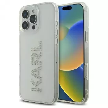 Karl Lagerfeld KLHCP16XHKLSTDCT Hard Case for iPhone 16 Pro Max 6,9 inch Transparent with Rhinestones Logo