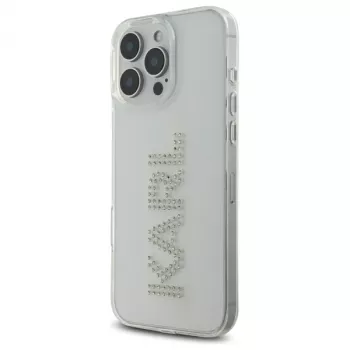 Karl Lagerfeld KLHCP16XHKLSTDCT Hard Case for iPhone 16 Pro Max 6,9 inch Transparent with Rhinestones Logo