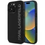 KARL LAGERFELD HC 3D Rubber Elongated Glitter Case, skirtas Apple iPhone 16 Pro, juoda