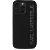 KARL LAGERFELD HC 3D Rubber Elongated Glitter Case, skirtas Apple iPhone 16 Pro, juoda