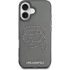 Karl Lagerfeld IML Rhinestones Karl Head Dėklas, skirtas iPhone 16 (Juodas)
