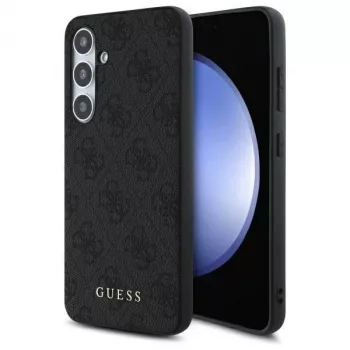 Guess 4G Metal Gold Logo Back Cover, Samsung Galaxy S24 FE, pilka spalva
