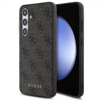 Guess 4G Metal Gold Logo Back Cover for Samsung Galaxy S24 FE, Brown