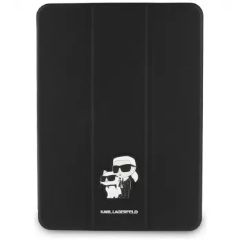 Karl Lagerfeld KLFC11PM24SAKCK iPad Pro 11 M4 2024 / M5 2025 Book Cover Black Saffiano Magnetic Karl & Choupette