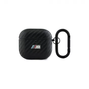 BMW BMA4CMPUCA AirPods 4 Cover Black PU Carbon M Collection