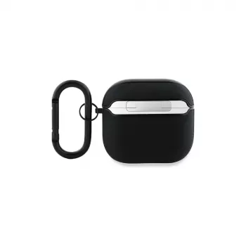 BMW BMA4SSLBK AirPods 4 Dangtelis Juoda Natūrali Oda Sidabrinis Logotipas