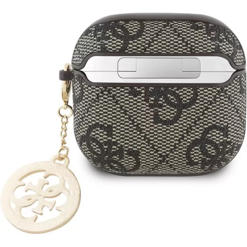 Guess 4G Strass Charm Protective Case for Apple AirPods 4, Brown