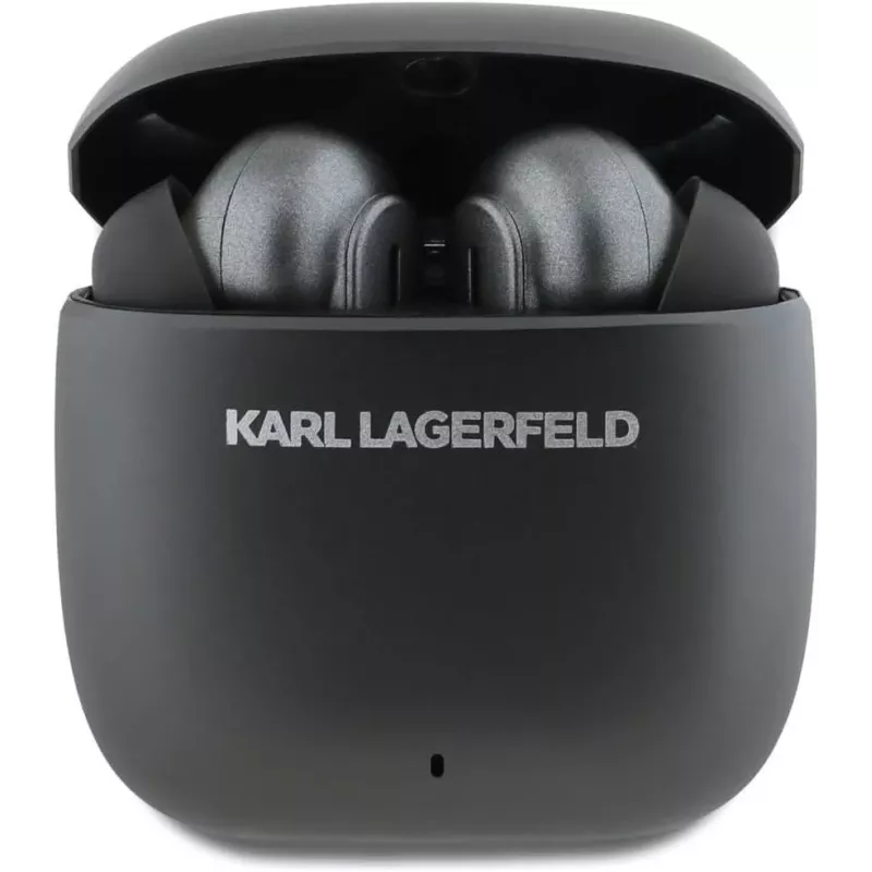 KARL LAGERFELD Metal Printed Logo TWS Earbuds su ANC/ENC - Juoda
