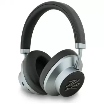 KARL LAGERFELD Grained Initials Bluetooth ANC Over-Ear ausinės juodos