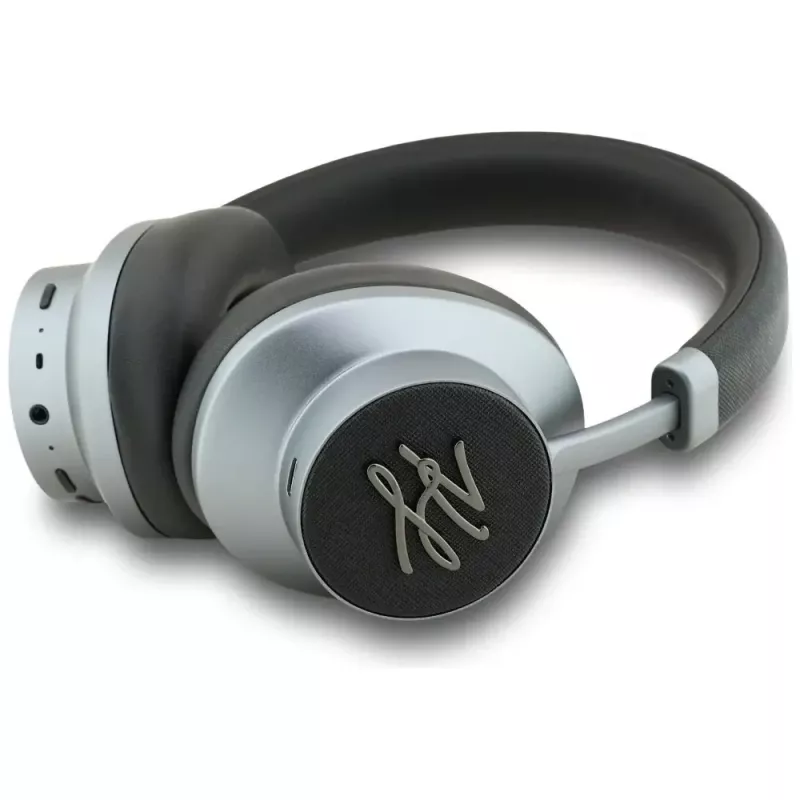 KARL LAGERFELD Grained Initials Bluetooth ANC Over-Ear ausinės juodos