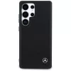 MERCEDES-BENZ Odinis dėklas su horizontaliais įspaustais lenkimais ir MagSafe, skirtas Samsung Galaxy S25 Ultra, juodas