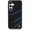 MERCEDES-BENZ Silicone Contrasted Curves MagSafe Case for Samsung Galaxy S25, Black