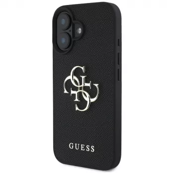 Guess Grained Big 4G Logo Small Classic Logo Case for iPhone 16 (Juoda)