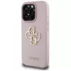 Guess Grained Big 4G Logo Small Classic Logo Back Cover for Apple iPhone 16 Pro (Pink)