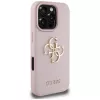 Guess Grained Big 4G Logo Small Classic Logo Back Cover for Apple iPhone 16 Pro (Pink)
