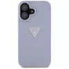 Guess Hot Stamp 4G Pattern Triangle Metal Logo Case for iPhone 16 (Purple)
